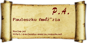 Pauleszku Amázia névjegykártya